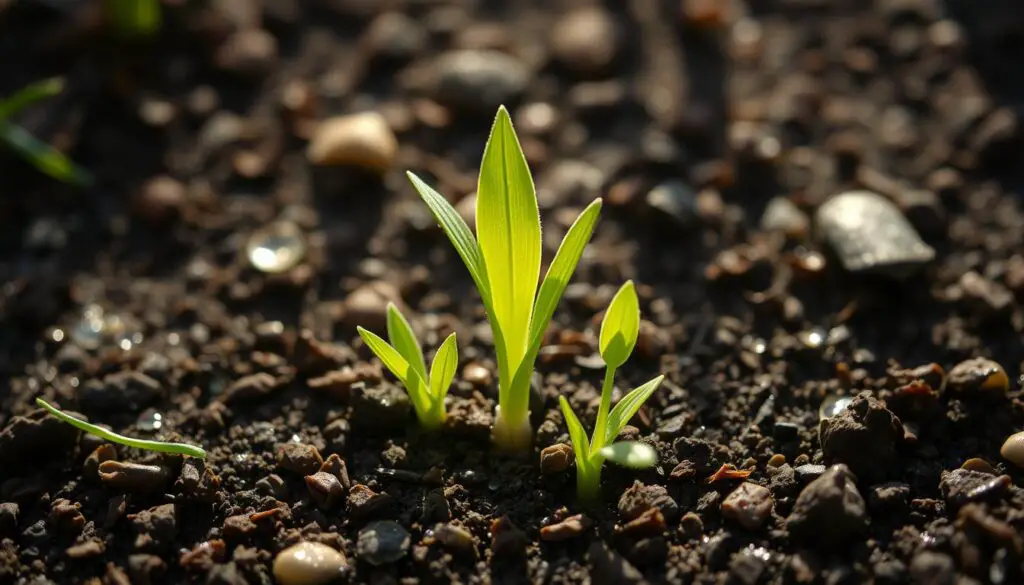 Grass seed germination Grass seed germination