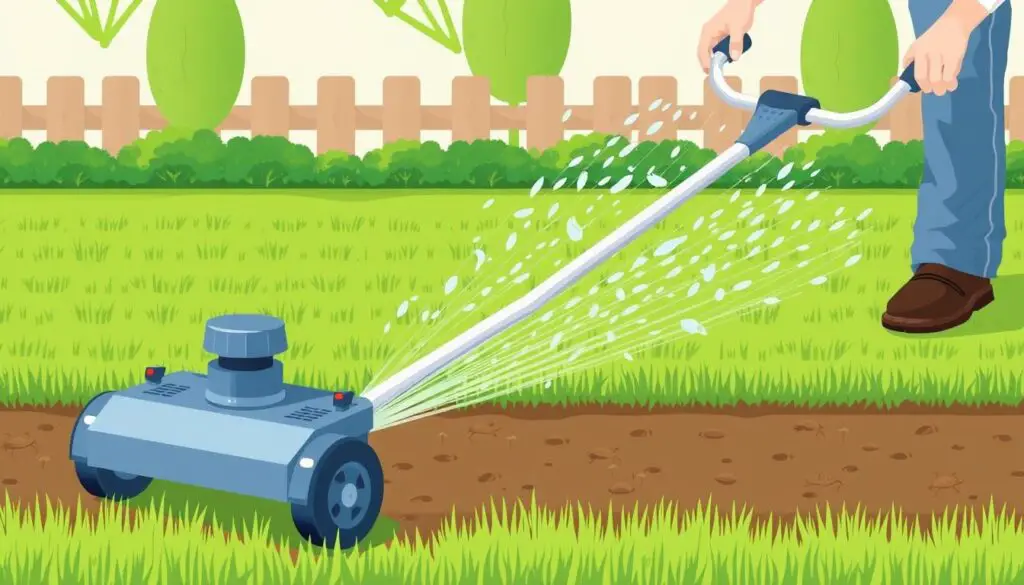 Lawn aeration preparation