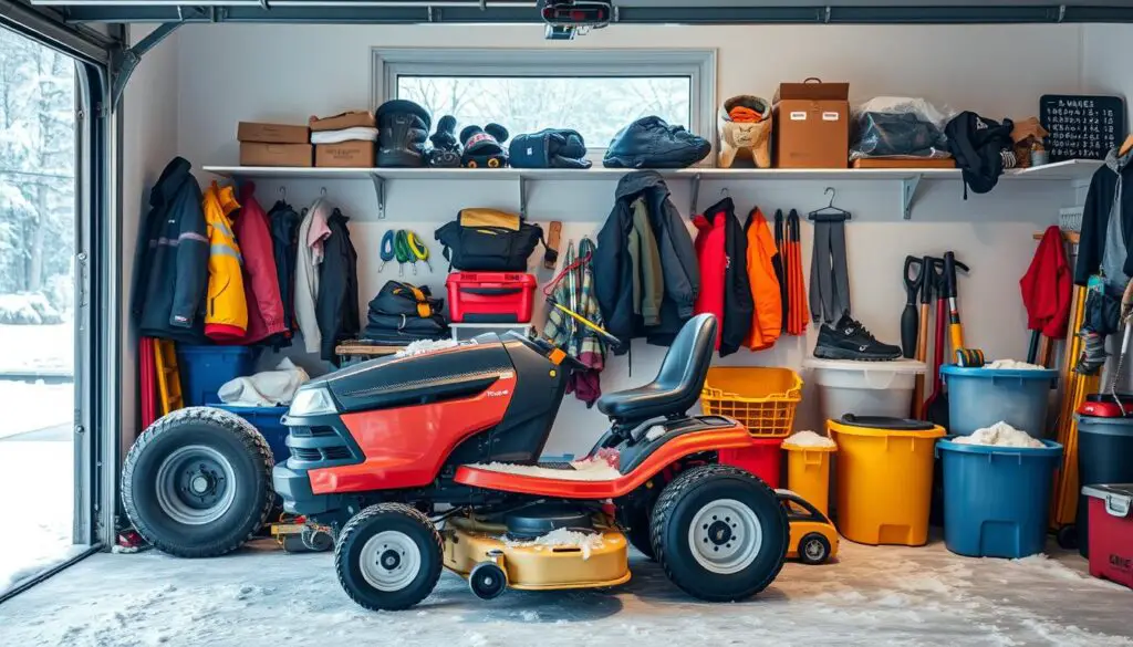 Lawn mower storage