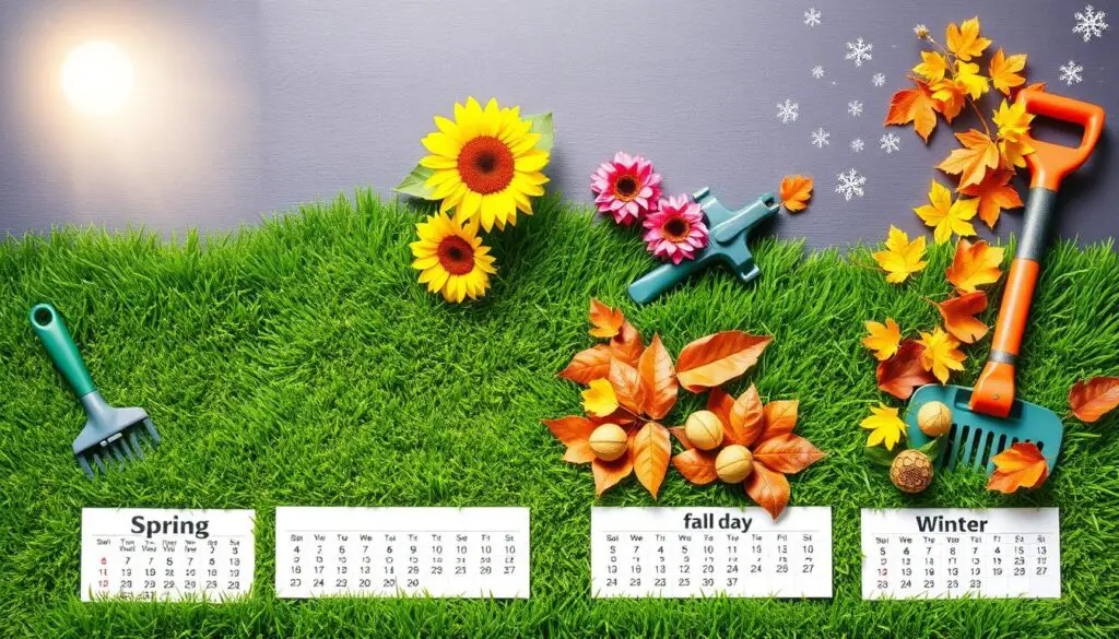 Seasonal lawn care tasks Seasonal lawn care tasks
