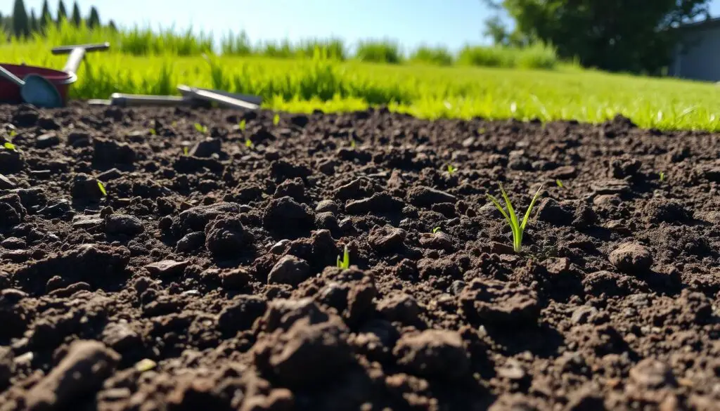 Soil preparation for grass seed Soil preparation for grass seed