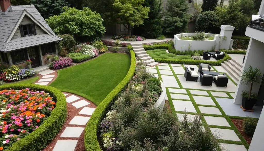 blended landscape design
