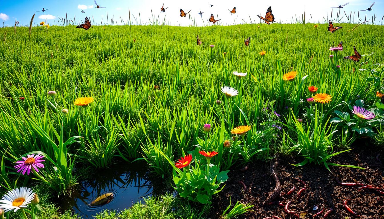 healthy lawn ecosystem