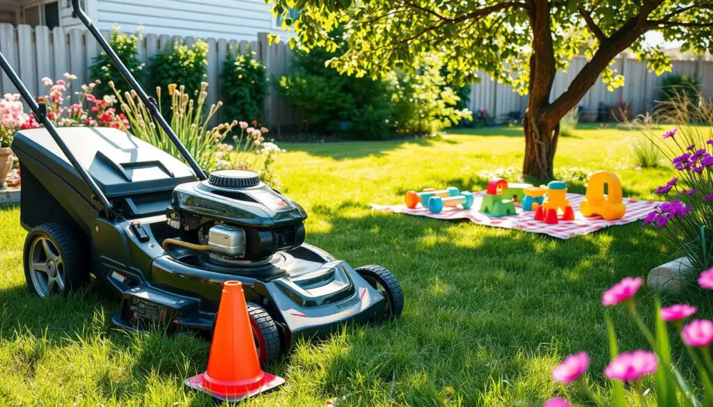 keep children away from lawn mowers
