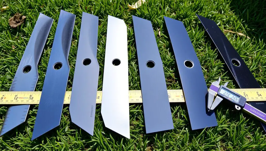 lawn mower blade measurements