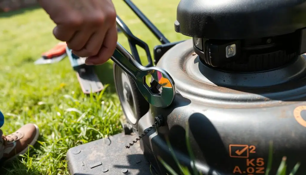 lawn mower blade removal
