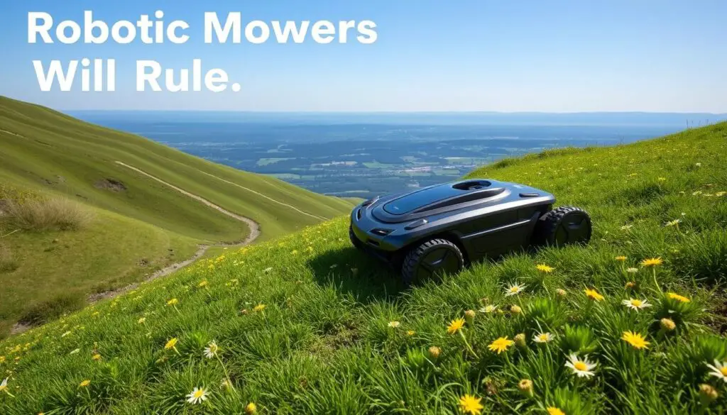 robotic mowers for hilly lawns