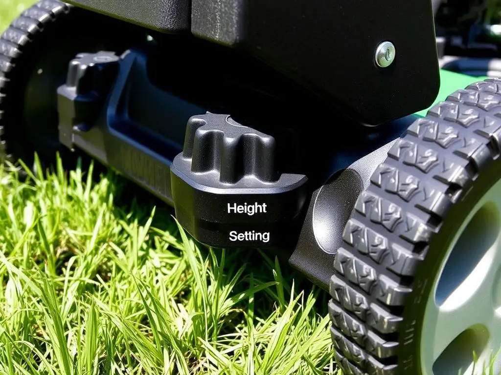 Lawn mower with adjustable cutting height settings ideal for summer grass conditions