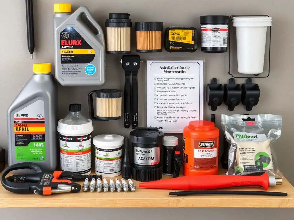 Summer lawn mower maintenance checklist and tools