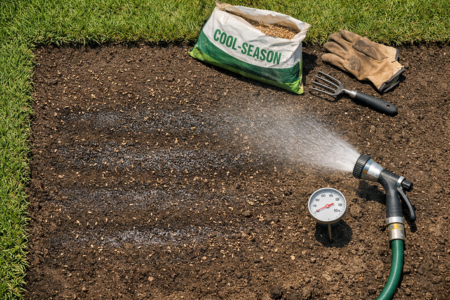 Watering New Seed in Summer Heat: Frequency Beats Volume